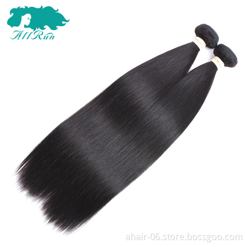 Allrun factory wholesale good price 10a hair bundles straight hair, the best human hair vendor